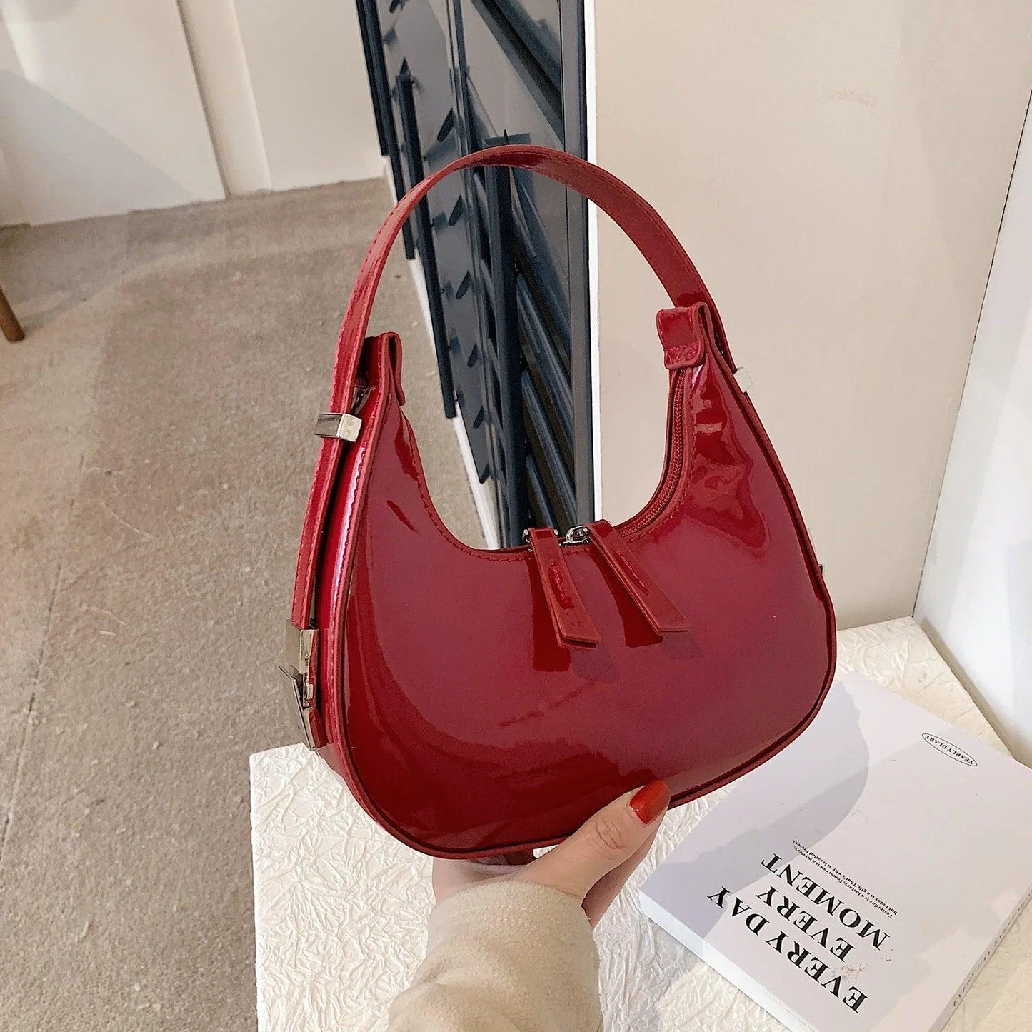 Retro Half-Moon Bag