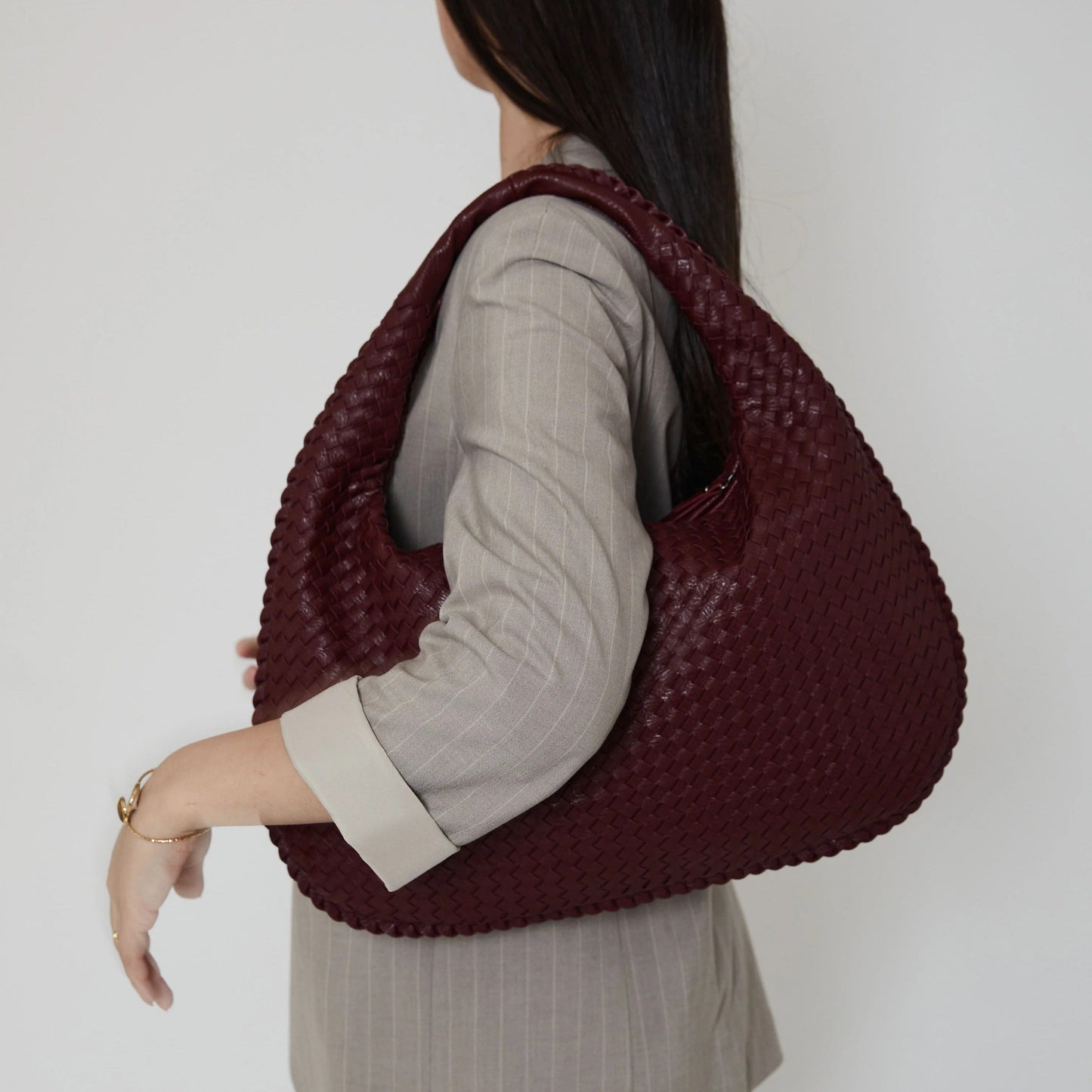 Brianna Luxe Braided Tote