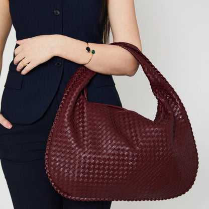 Brianna Luxe Braided Tote