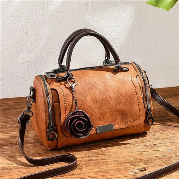 Fashion Women Shoulder Bag with Flower Pendant