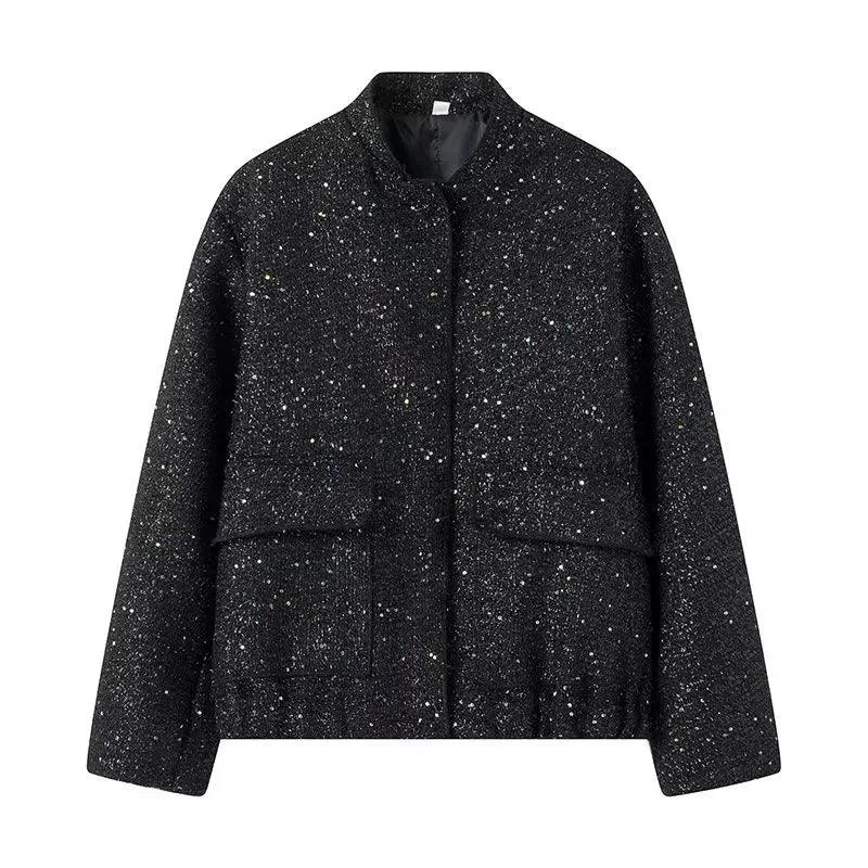 Sequined Oversized Coat