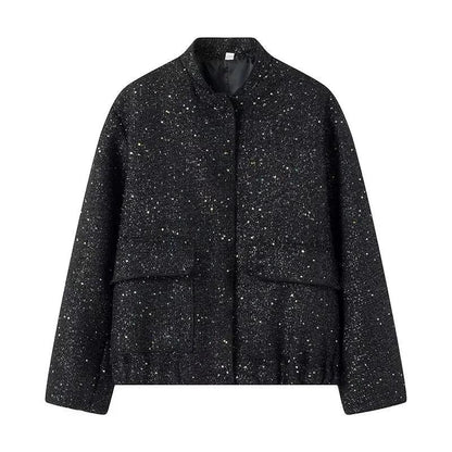 Sequined Oversized Coat