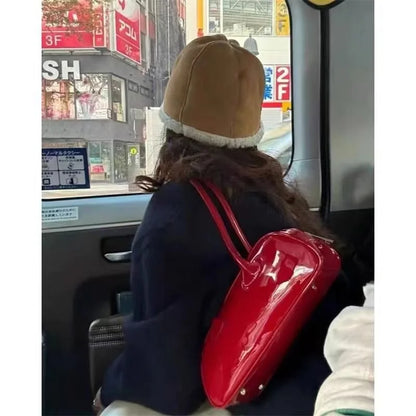 Red Versatile Boston Bag Women's 2026 Faion New