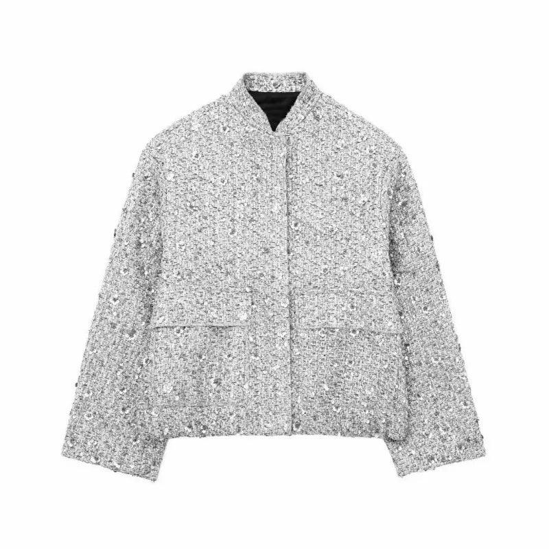Sequined Oversized Coat