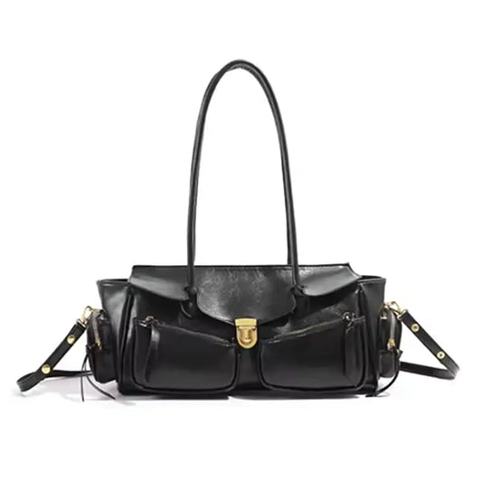 Y2K Style Large Bowling Bag Chic Boston Hand bag