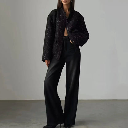 Sequined Oversized Coat