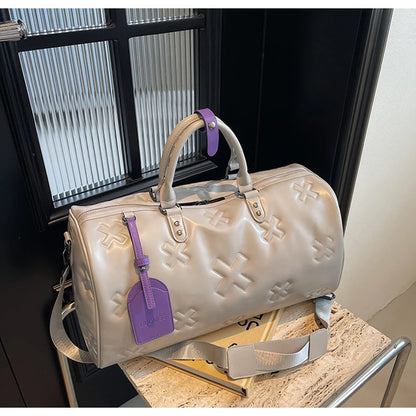 Women'S Travel Duffle Fashion Bag PU Leather Gym Fitness Yoga