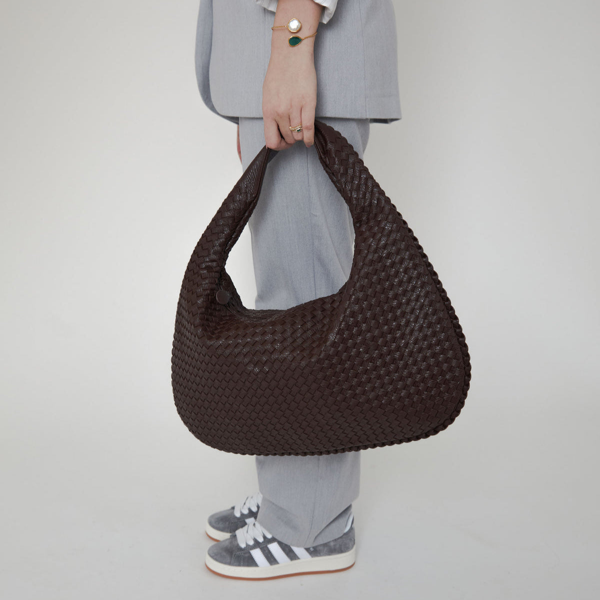 Brianna Luxe Braided Tote