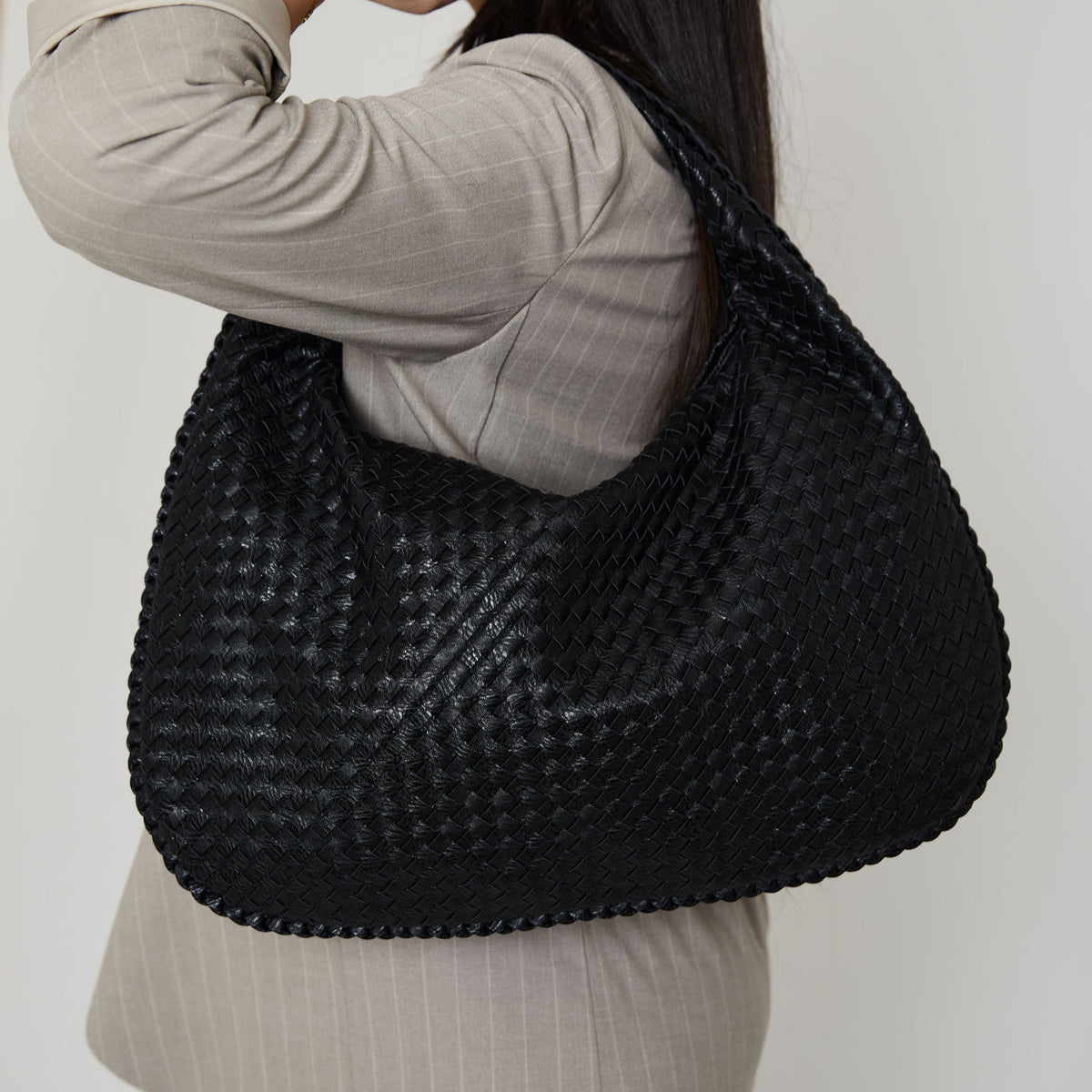 Brianna Luxe Braided Tote