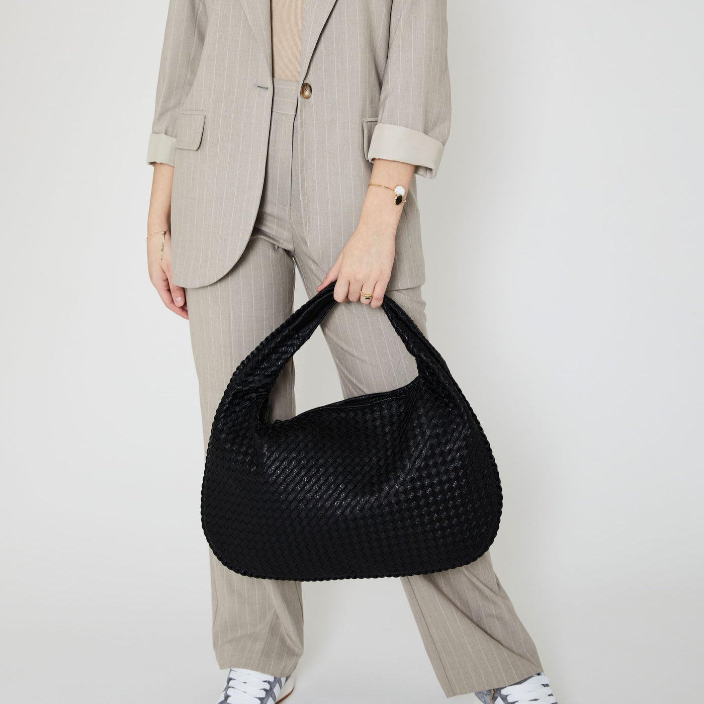 Brianna Luxe Braided Tote